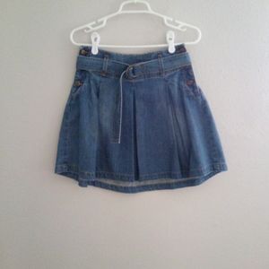 MANGO mini denim skirt